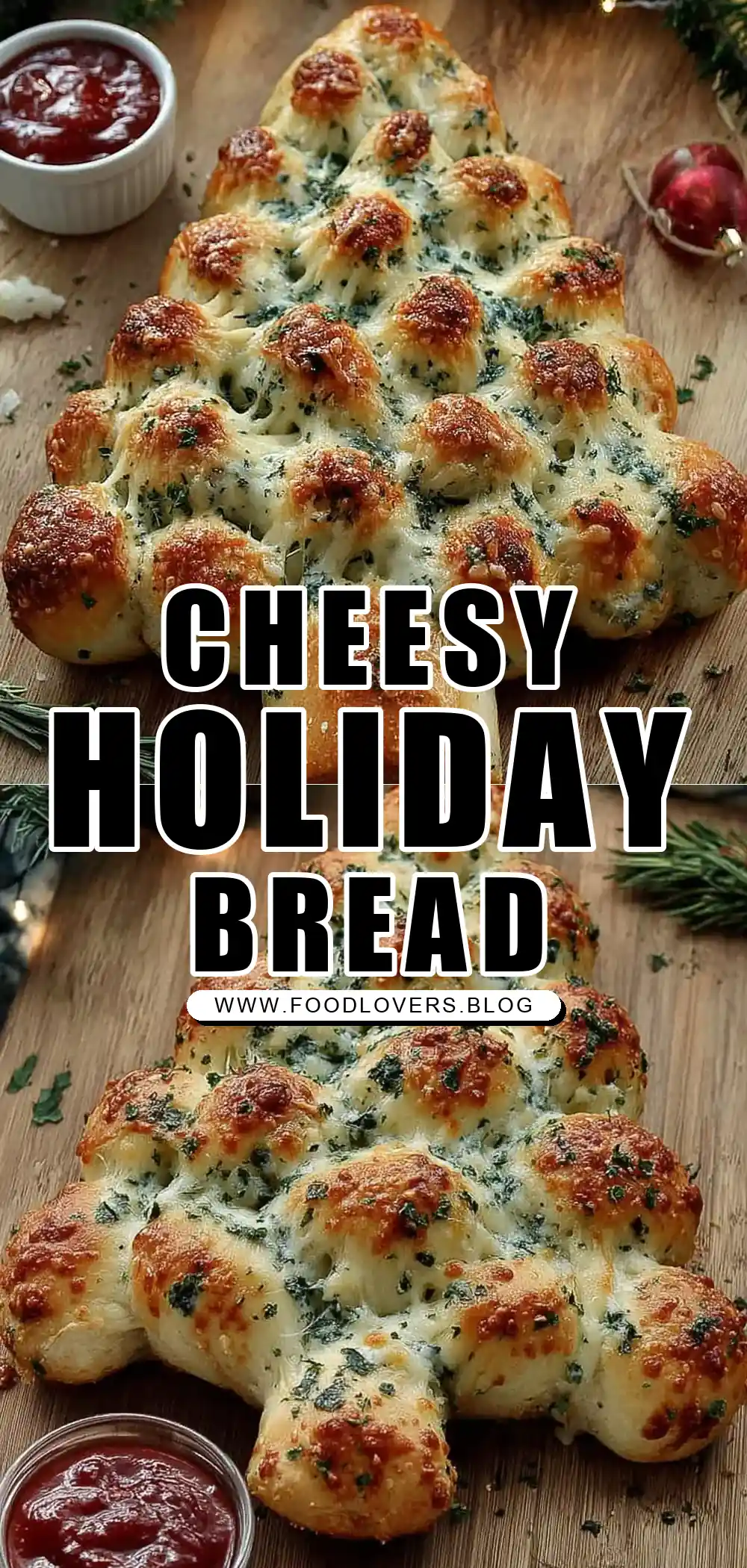 Cheesy Christmas Tree Bread