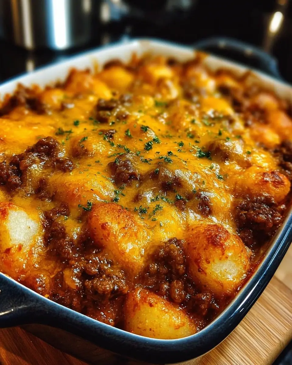 A delicious plate of Easy Cheesy Hobo Casserole