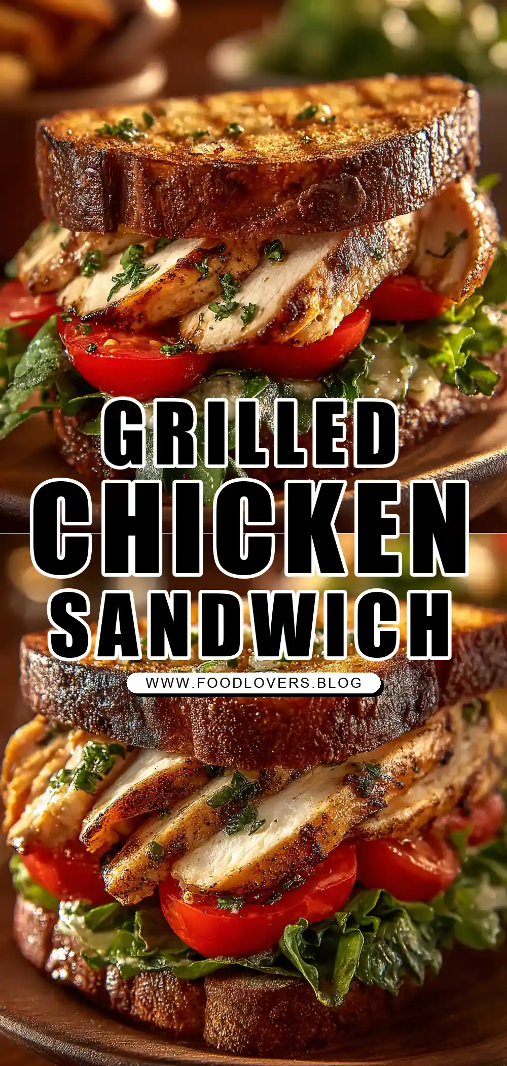 Garlic Butter, Lettuce, Tomato & Grilled Chicken Sandwich