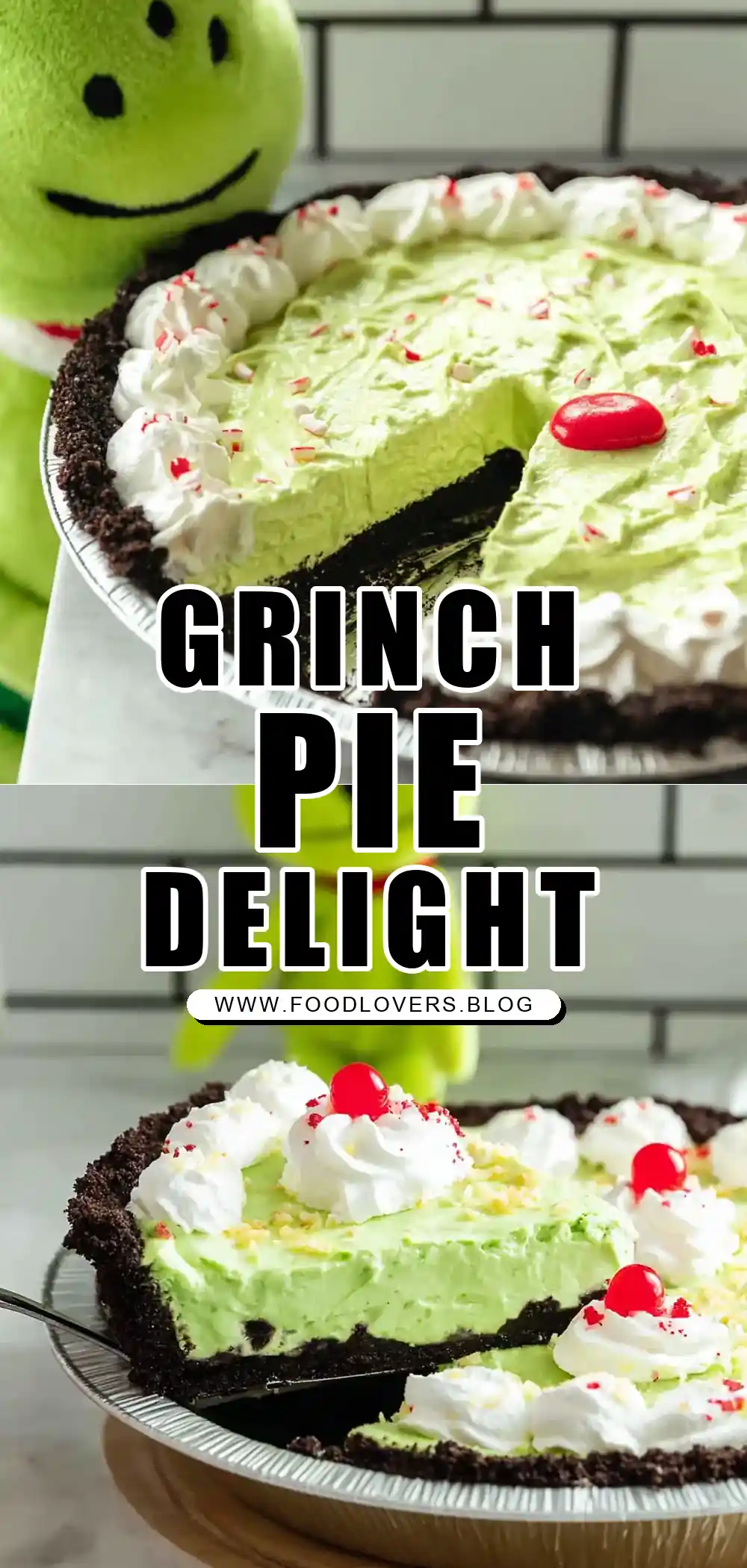 No-Bake Grinch Pie