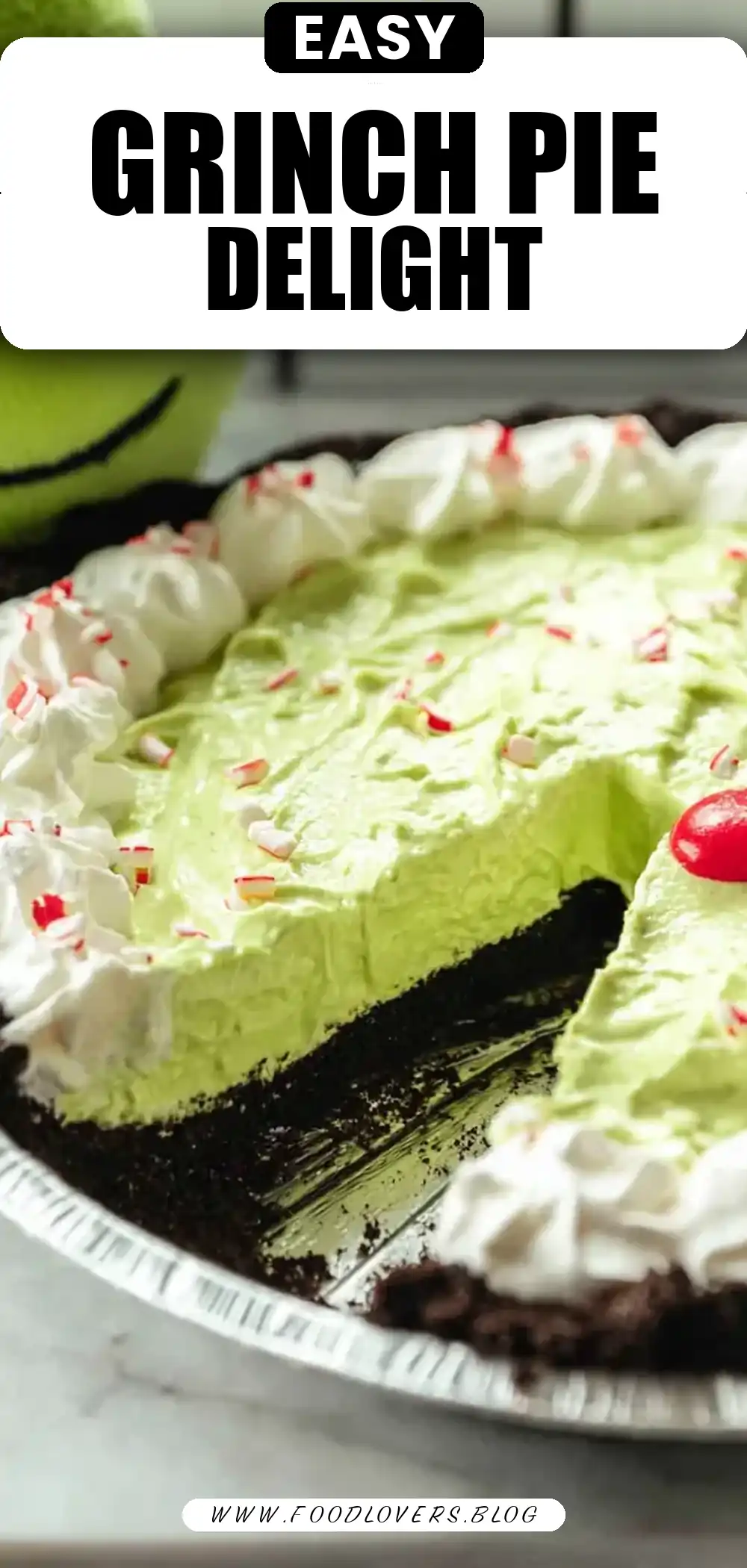 No-Bake Grinch Pie