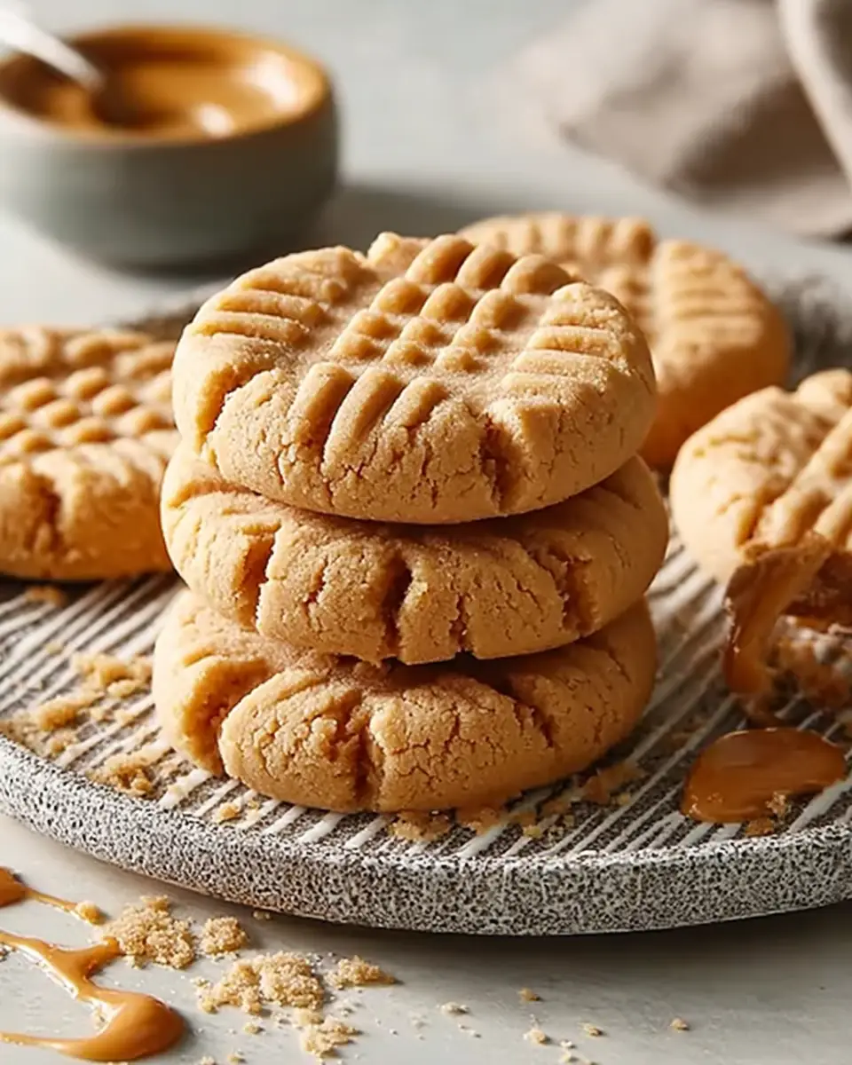 A delicious plate of Peanut Butter Cookies Recipe