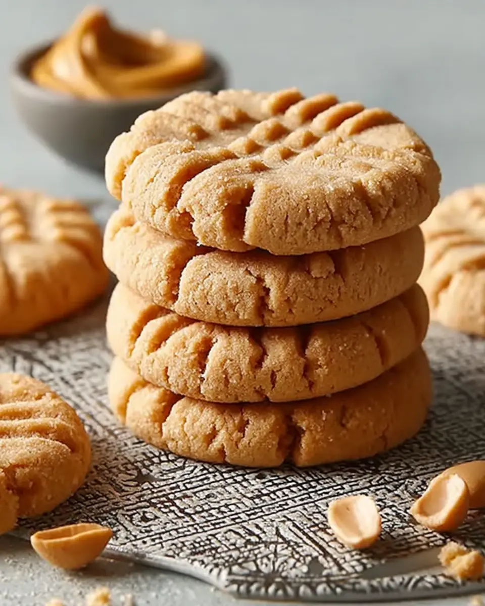 A delicious plate of Peanut Butter Cookies Recipe