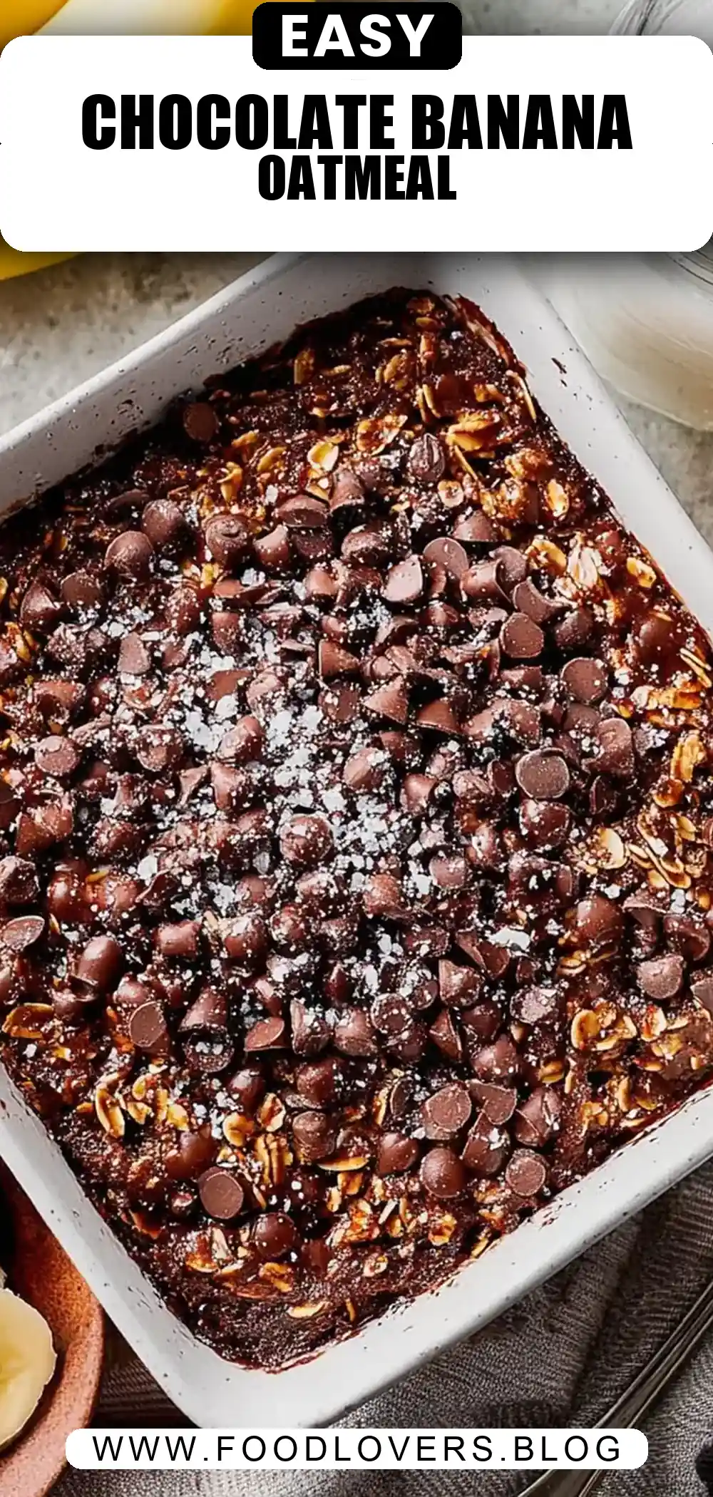 Chocolate Banana Baked Oatmeal