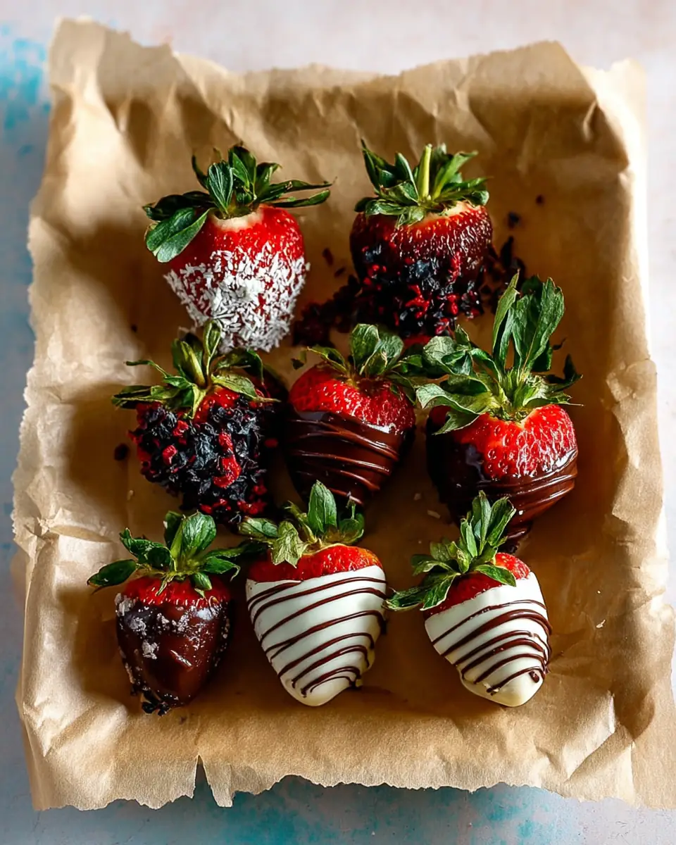 A delicious plate of Chocolate Covered Strawberries