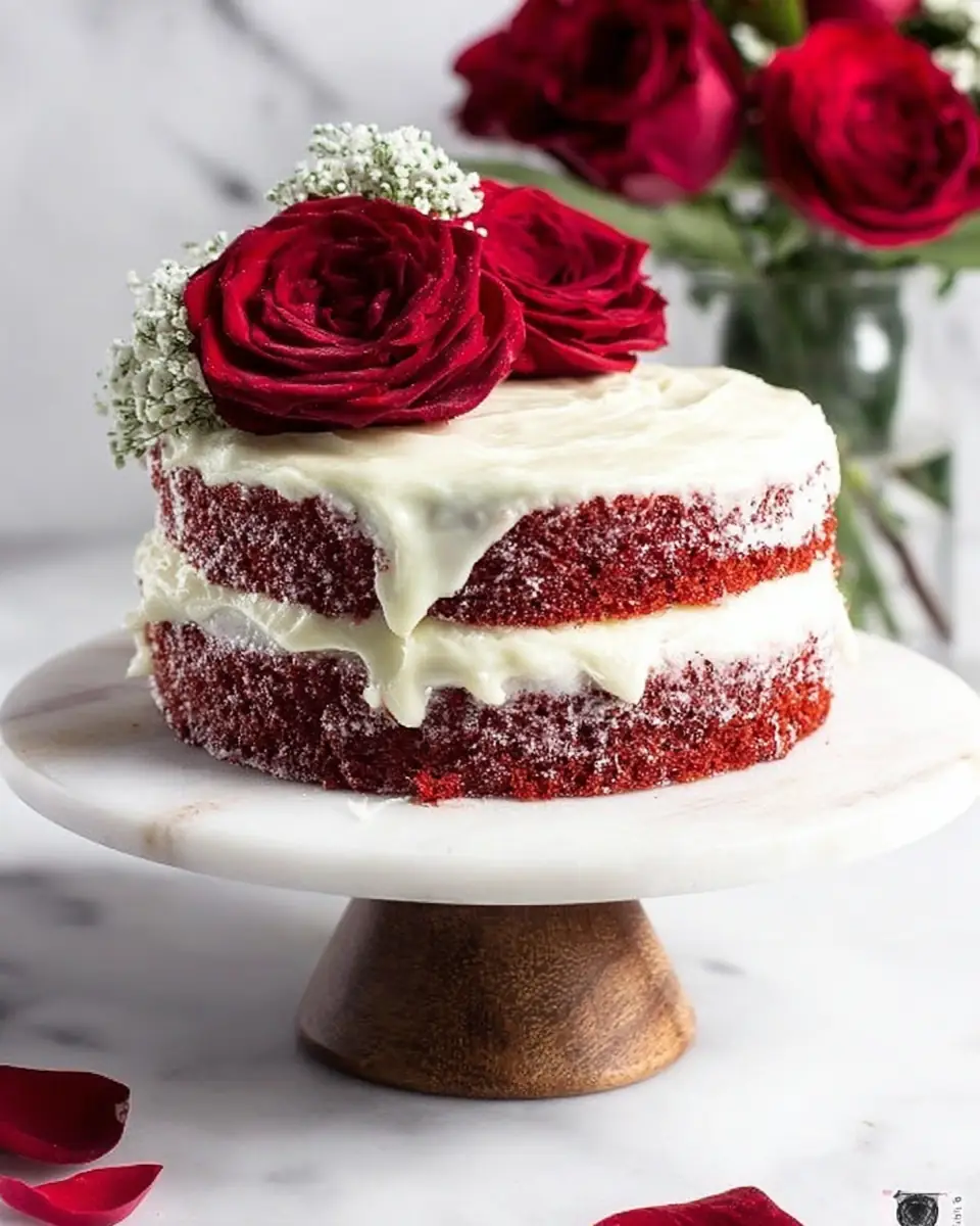 A delicious plate of Homemade Red Velvet Cake Recipe