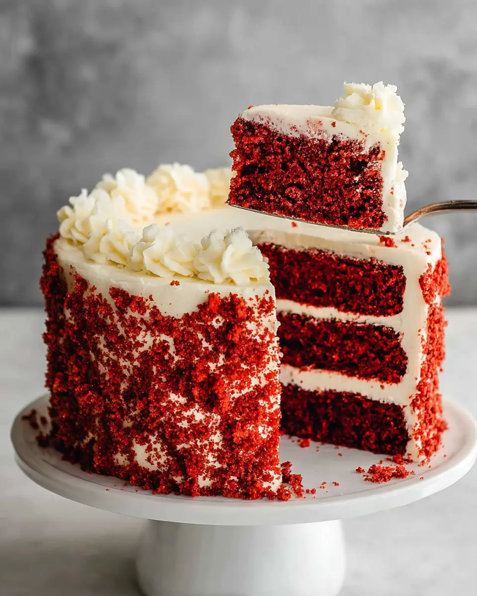 A delicious plate of Red Velvet Cake