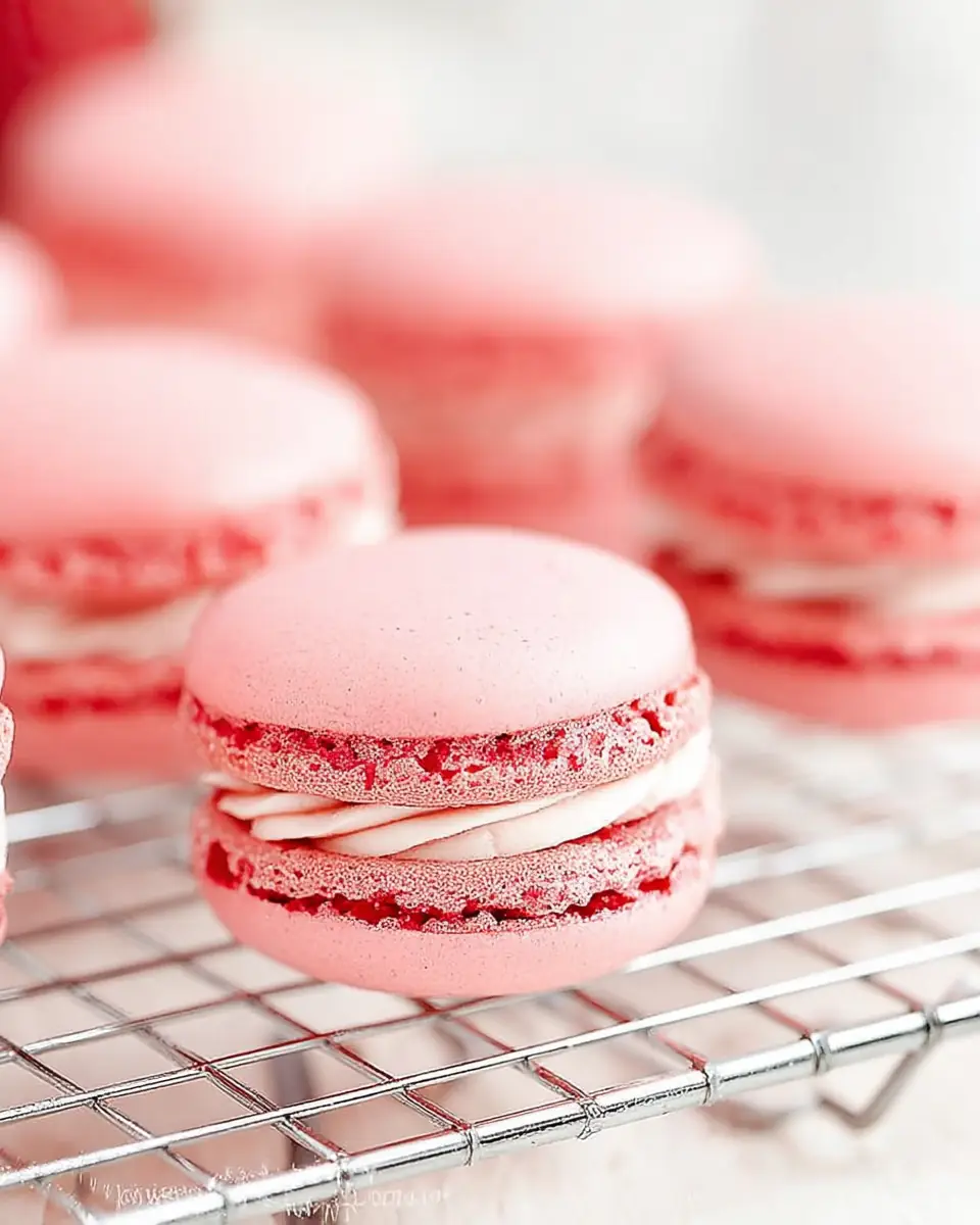 A delicious plate of Strawberry Macaron Recipe