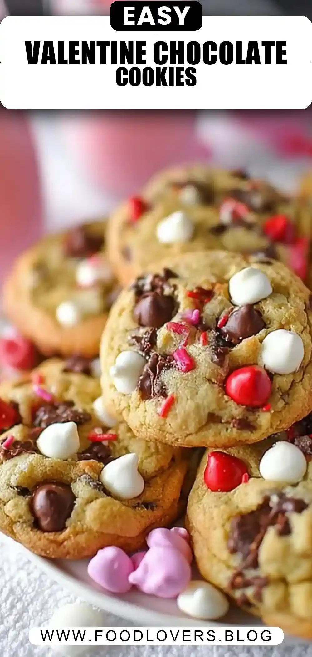 Valentine Chocolate Chip Cookies