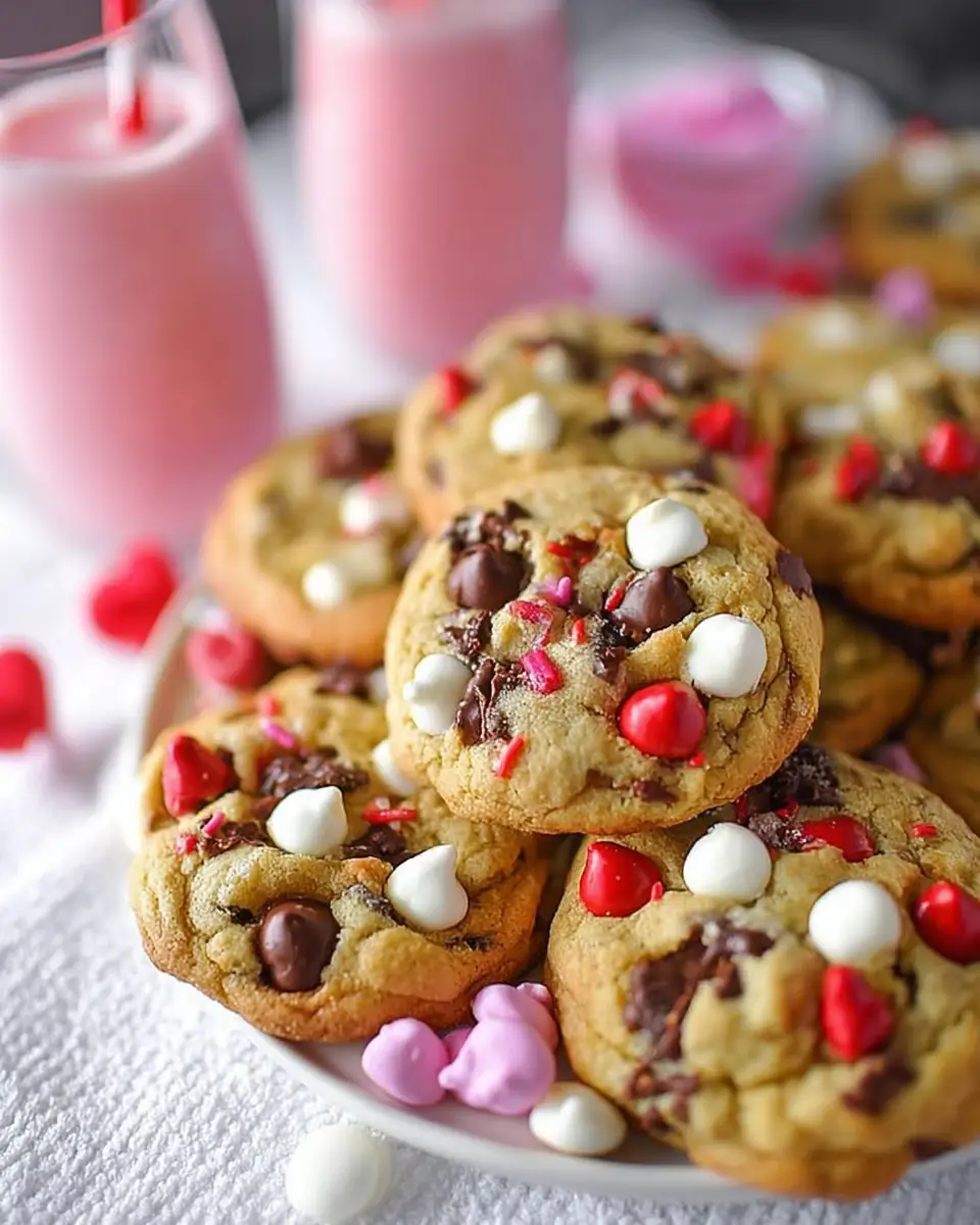 Valentine Chocolate Chip Cookies